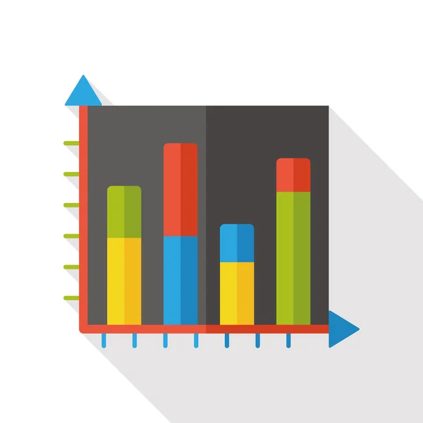 Gráficos de negocios icono plano icono elemento — Archivo Imágenes Vectoriales