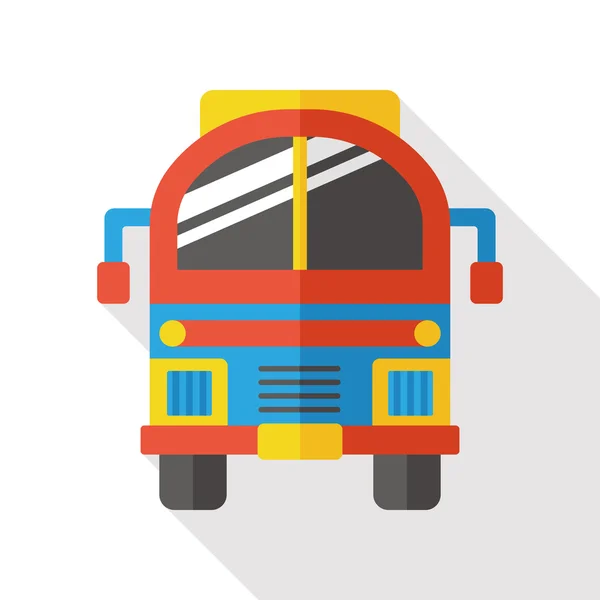 Σχολικό λεωφορείο επίπεδη εικονίδιο εικονίδιο στοιχείο — Διανυσματικό Αρχείο