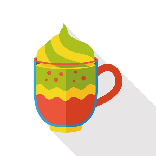 Elemento icona icona piatto caffè caldo — Vettoriale Stock