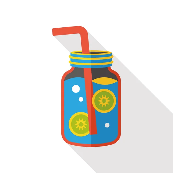 Drinken van drank platte pictogram pictogram element — Stockvector