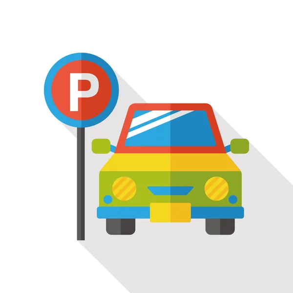 停车场汽车平面图标图标元素 — 图库矢量图片