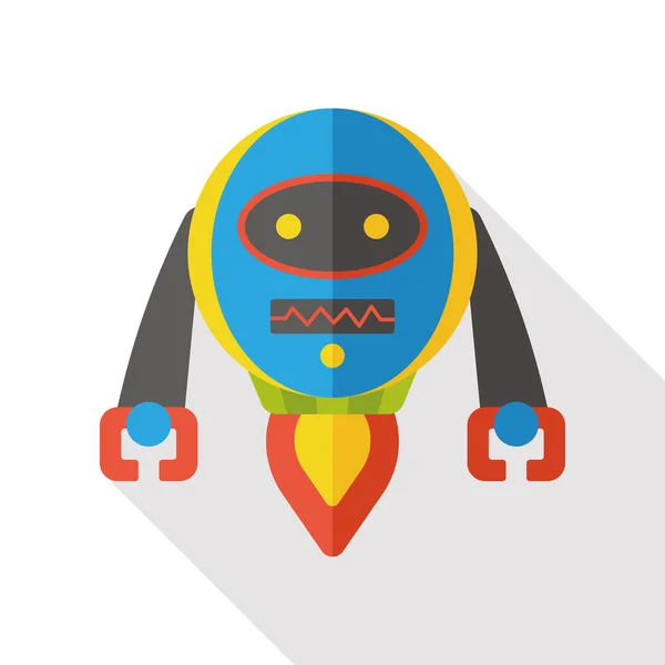 Robot máquina icono plano icono elemento — Vector de stock