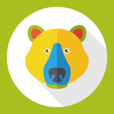 ayı Hayvanat Bahçesi hayvan düz simgesi simgesi öğesi