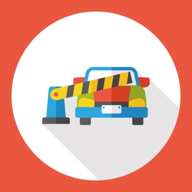 Toll booths flat icon icon element clipart