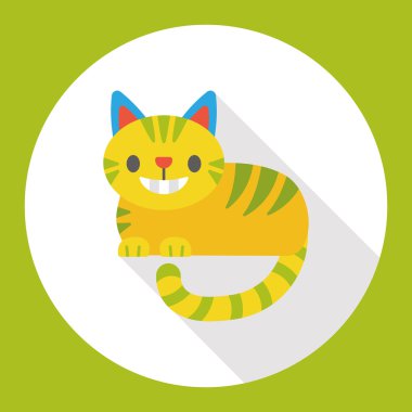 peri masalı kedi düz simgesi simgesi öğesi