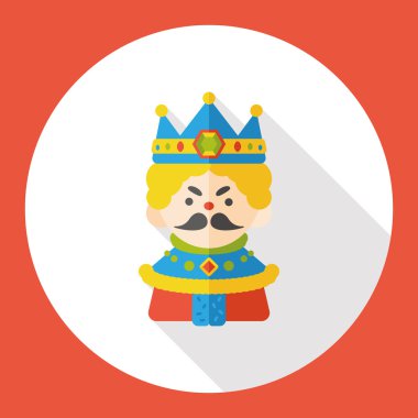 çizgi film Kral düz simgesi simgesi öğesi