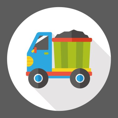 kum çimento kamyonu düz simgesi simgesi öğesi