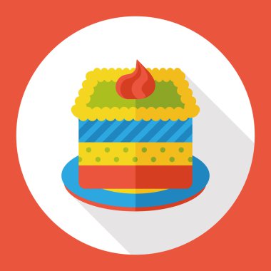 yemek kek düz simgesi simgesi öğesi