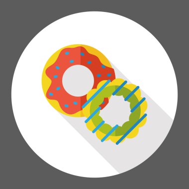 tatlı çörek düz simgesi simgesi öğesi