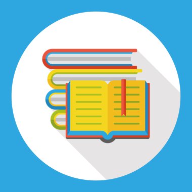 kitap düz simgesi simgesi öğe okuma