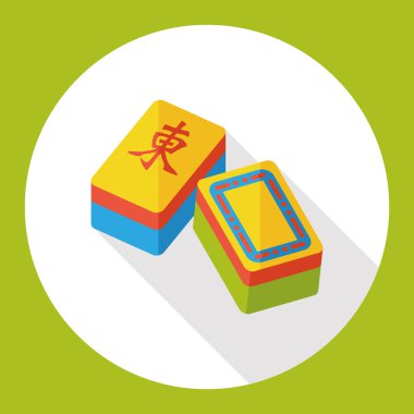 Çin Mahjong düz simgesi simgesi öğesi