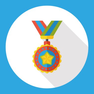 ödül kupa madalya düz simgesi simgesi öğesi