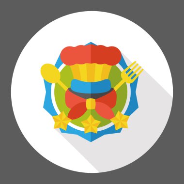 Restoran işareti simgesi simgesi öğesi düz