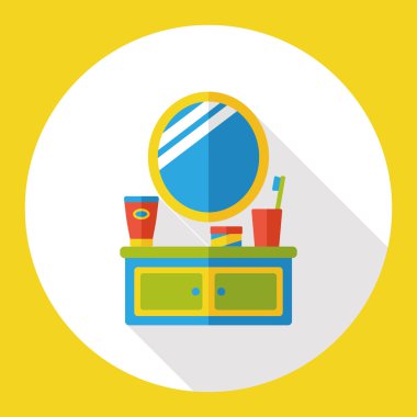 ayna lavabo düz simgesi simgesi öğesi