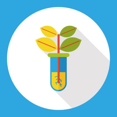 Deney kabı düz simgesi simgesi öğesi