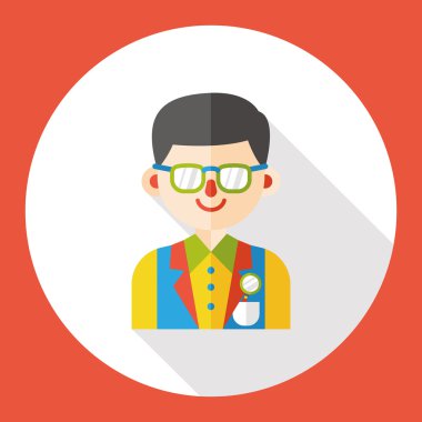 Garson işgal karakter düz simgesi simgesi öğesi