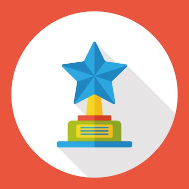 ödül kupa madalya düz simgesi simgesi öğesi