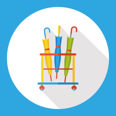 şemsiye standı düz simgesi simgesi öğesi