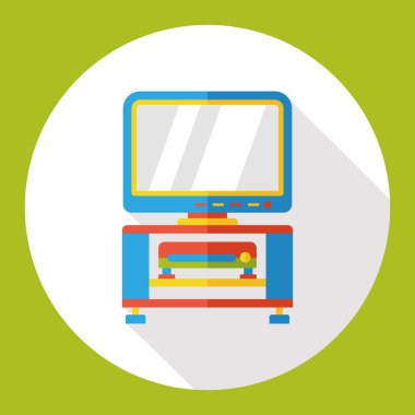 TV elektrik düz simgesi simgesi öğesi