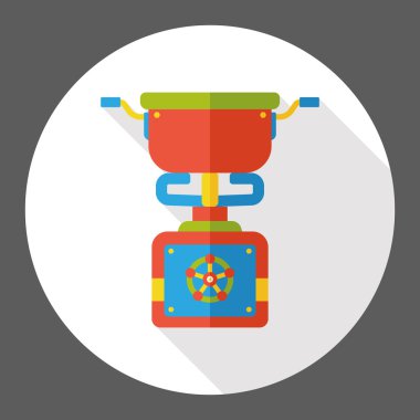 kamp pot düz simgesi simgesi öğesi