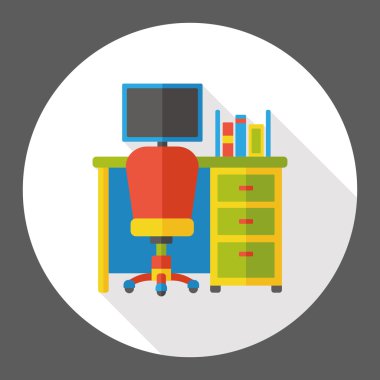 bilgisayar Resepsiyon düz simgesi simgesi öğesi