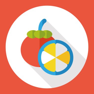 Gıda meyve düz simgesi simgesi öğesi