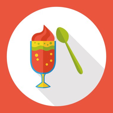 buz kahve içecek düz simgesi simgesi öğesi