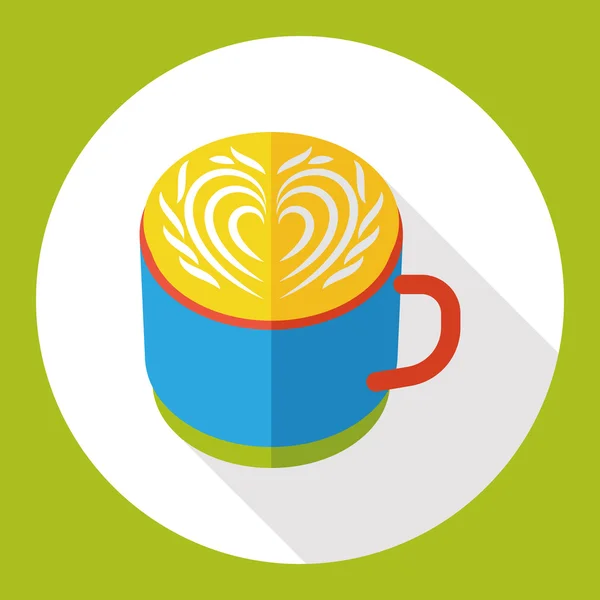 Café caliente icono plano icono elemento — Vector de stock