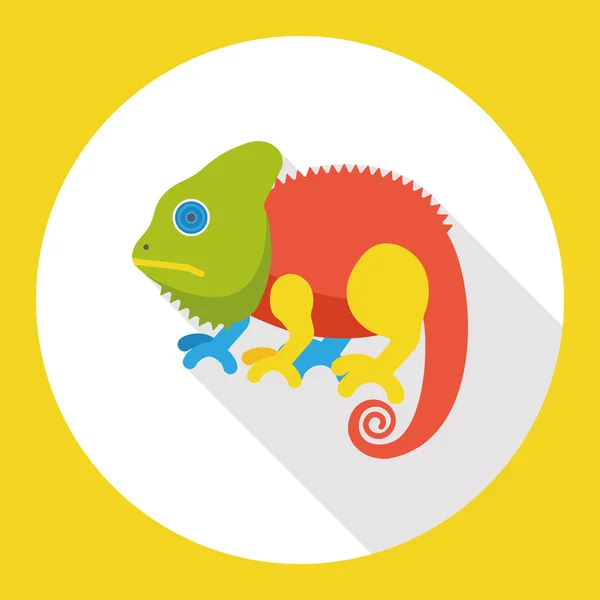 Chameleon zoo animal flat icon icon element — Stock Vector