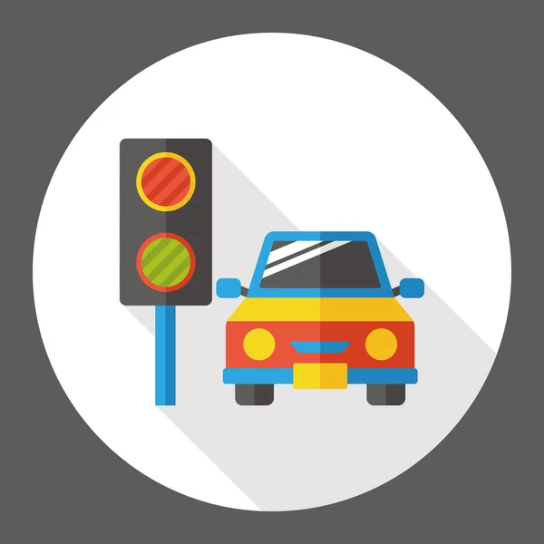 Trafikljus platt ikon ikon element — Stock vektor