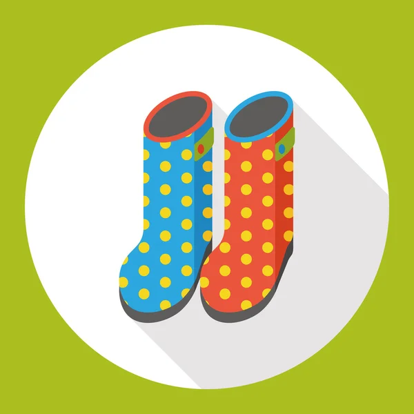 Rain boots flat icon icon element — Stock Vector
