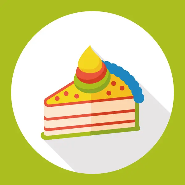 食品ケーキ フラット アイコン アイコン要素 — ストックベクタ