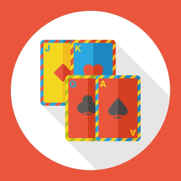 Tarjeta de póquer icono plano elemento icono — Vector de stock