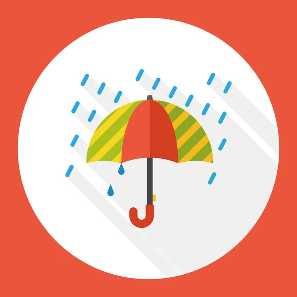 Weather umbrella flat icon icon element — Stock Vector