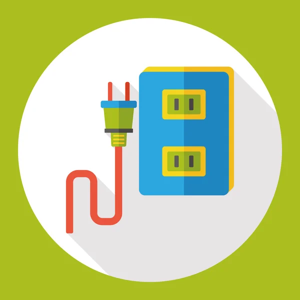 Outlet socket platte pictogram pictogram element — Stockvector