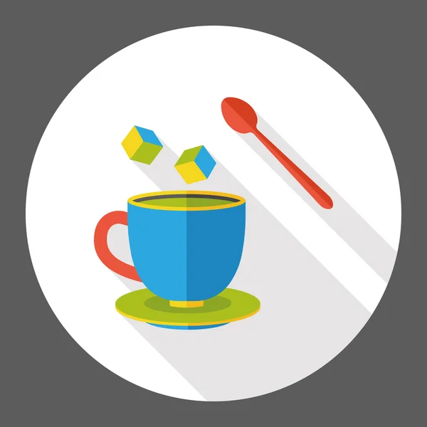 Café bebida icono plano icono elemento — Vector de stock