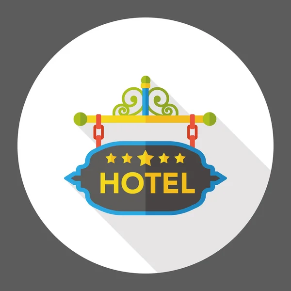 Enseigne hôtel panneau plat icône icône élément — Image vectorielle
