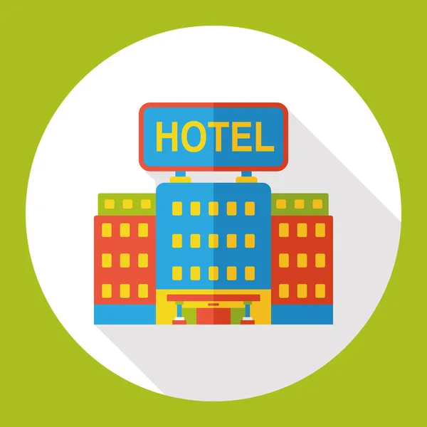 Building hotel flat icon icon element — Stock Vector