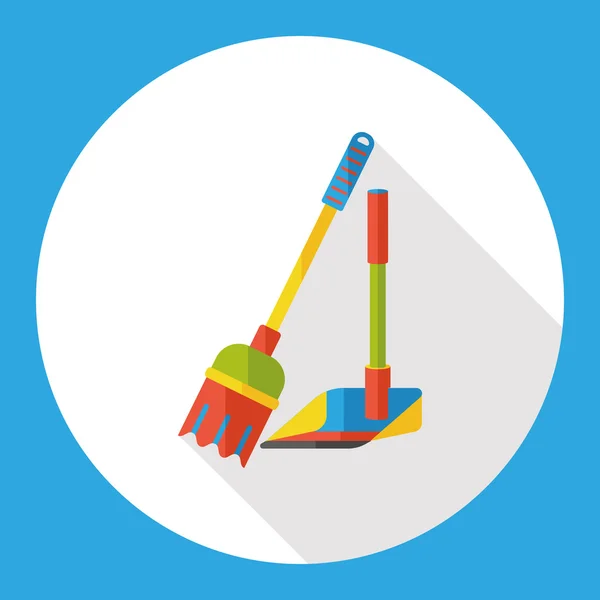 Cleaning Broom flat icon icon element — Stock Vector