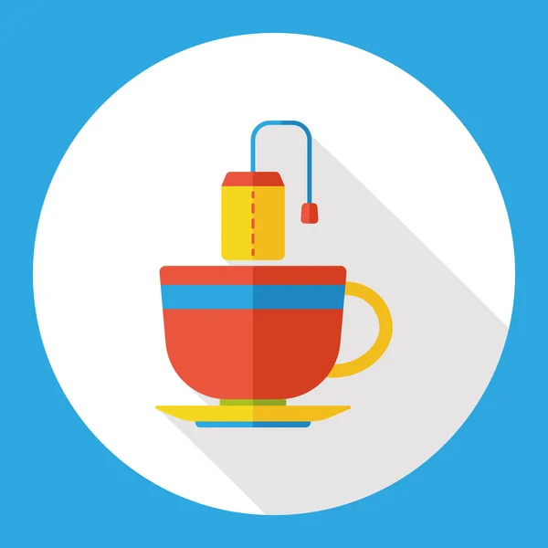 Café caliente icono plano icono elemento — Vector de stock