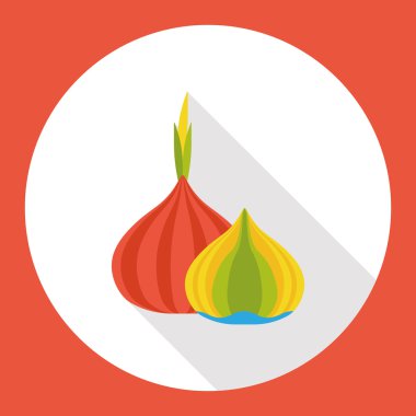 sebze soğan düz simgesi simgesi öğesi