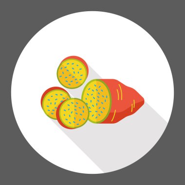 sebze tatlı patates düz simgesi simgesi öğesi