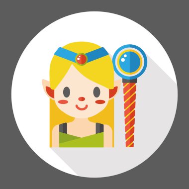 Oyun peri düz simgesi simgesi öğesi