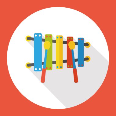 piyano oyuncak düz simgesi simgesi öğesi