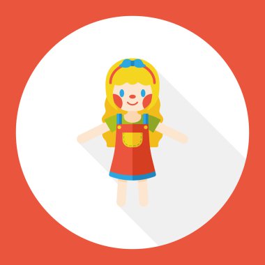 oyuncak bez bebek düz simgesi simgesi öğesi