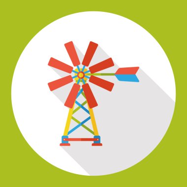 çiftlik yel değirmeni düz simgesi simgesi öğesi