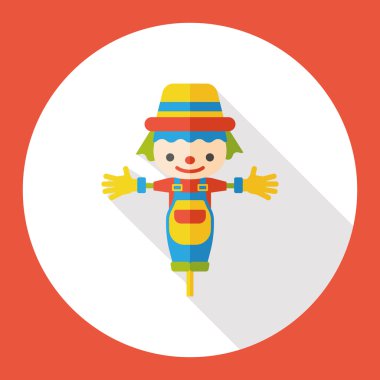 çiftlik korkuluk düz simgesi simgesi öğesi