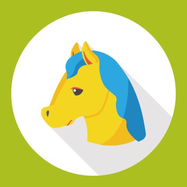 çiftlik hayvan at düz simgesi simgesi öğesi