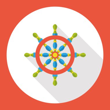 tekne dümeni düz simgesi simgesi öğesi