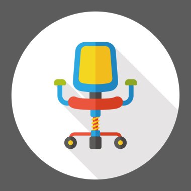 ofis sandalye düz simgesi simgesi öğesi